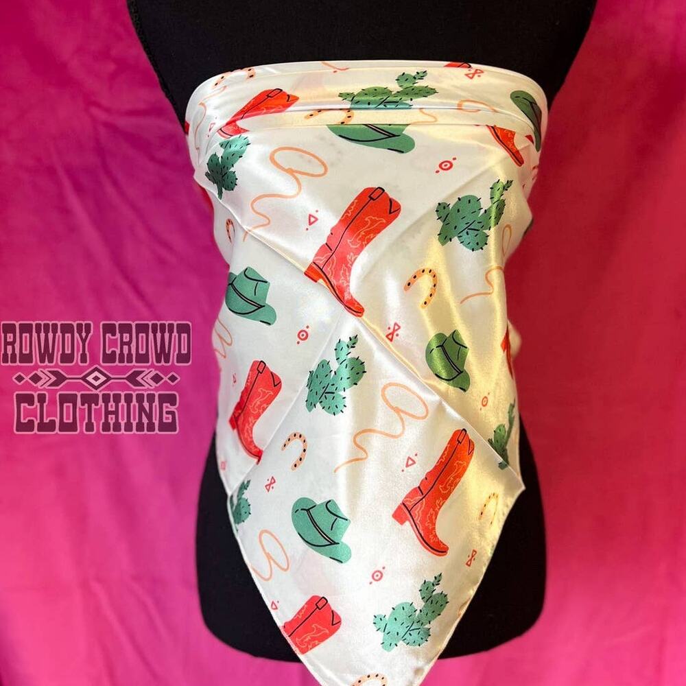 Boozy Boot Western Wild Rag Scarf - Picture 2 of 7